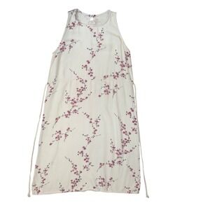 Prairie Natural Cotton Dress Floral Sleeveless Sundress Cottagecore M Minimalist